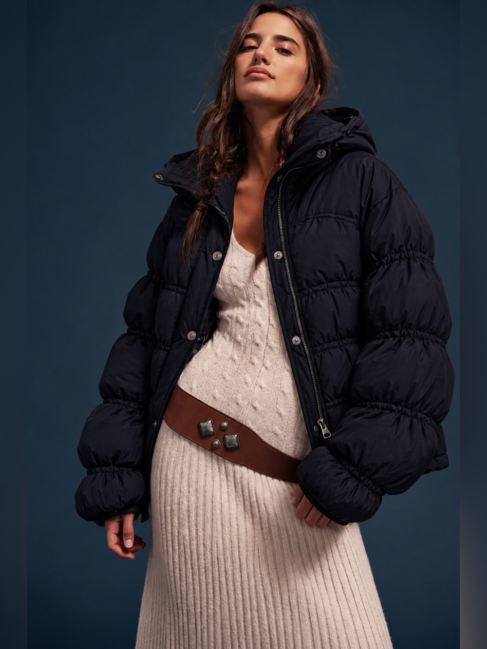 FREE PEOPLE Party Of One Puffer Jacket - black